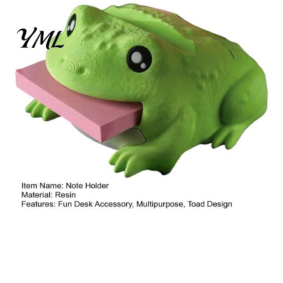Desktop Organizer for Sticky Notes Cute Note Holder Toad, Desk Notepad Holder, Fun Pen Funny Memo Stand Stand, Office Accessory Gift Friends