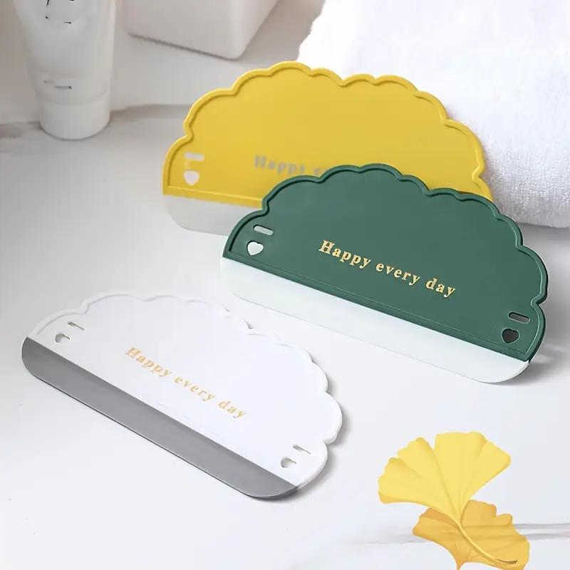 Happy Every Day Mini Bathroom Squeegee - Silicone Blade for Seamless Glass, Tile, Countertop, and Mirror Cleaning