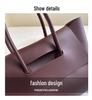 Korean Style 2024 Women's Large Capacity Textured Crossbody Handbag - Trendy Business Commute Tote