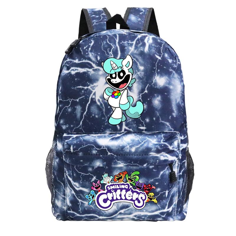 Smiling Critters Smiling Animals College Style Boys And Girls Junior High School Students School Bag Casual Backpack