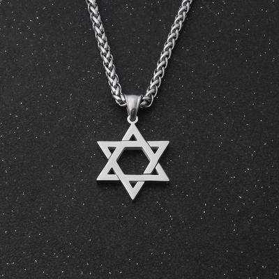 Davidstern Anhänger Halskette Edelstahl Israel Jüdisch Davidsstern Halskette