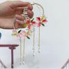 Tassel Flower Horsetail Buckle Antique Hanfu Headwear Flower Ponytail Holder  Hair Accessories