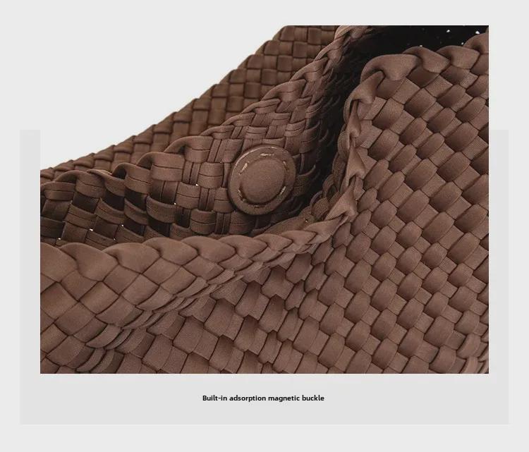 Korean Style Hand-Woven Bags: Fashionable, Casual, Large-Capacity Shoulder and Underarm Bags for Women.