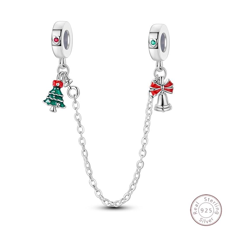 Christmas Charm Bead Pendant Copper Christmas Elk Santa Snowman Claus Charm Fit Original Bracelet Women Diy Jewelry