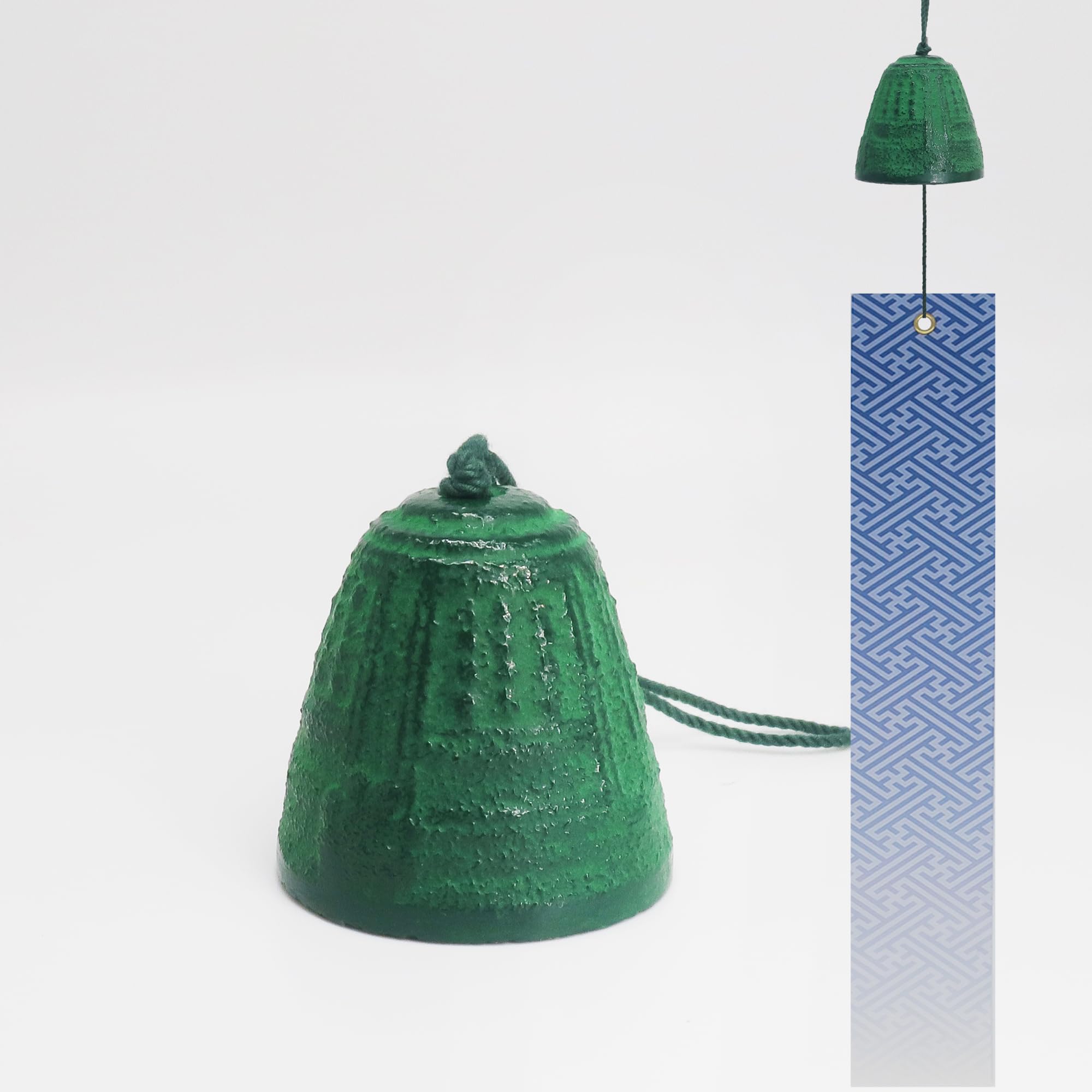 

Колокольчик ветра из железа Nanbu, изготовленный в префектуре Иватэ, подвесной стеклянный маленький домашний фурин, традиционное ремесло, ручная работа, железный чайник Nanbu, колокольчик ветра зелёный