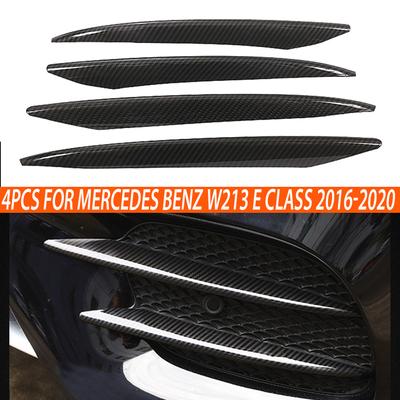 Car Styling Front Fog Light Strips Air Intake Grille Cover Trim ABS For Mercedes Benz W213 E Class 2016- Car Styling