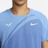 Nike T-shirty Męskie Niebieskie Okrągły Dekolt Umiarkowany Prosty Krój DV2877-412