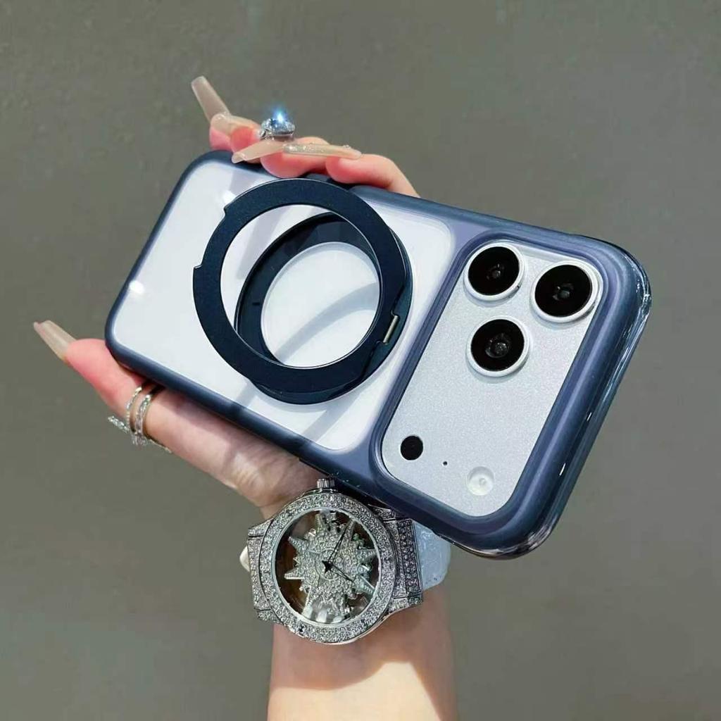 Airbag Drop-Proof Dual-Color Magnetic Stand Case for iPhone 17 Pro Max