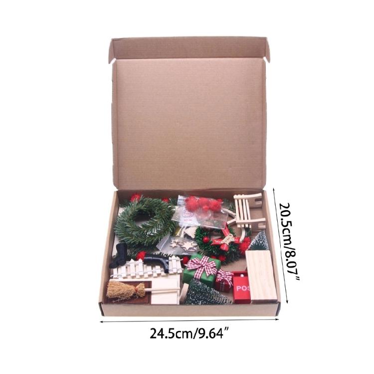 Delicate Dollhouse Christmas Decorations Accessories for Living Room Office