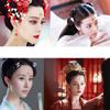 New Years Beauty Forehead Stickers Chinese Face Tattoo Red Eye Makeup Decal  Girl