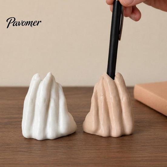 Personalized Desk Decor Funny Hand Gesture Pen Holder for Desk, 3D Printed Unique Container Novelty Pencil Stand, Desktop Organizer Office Accessories