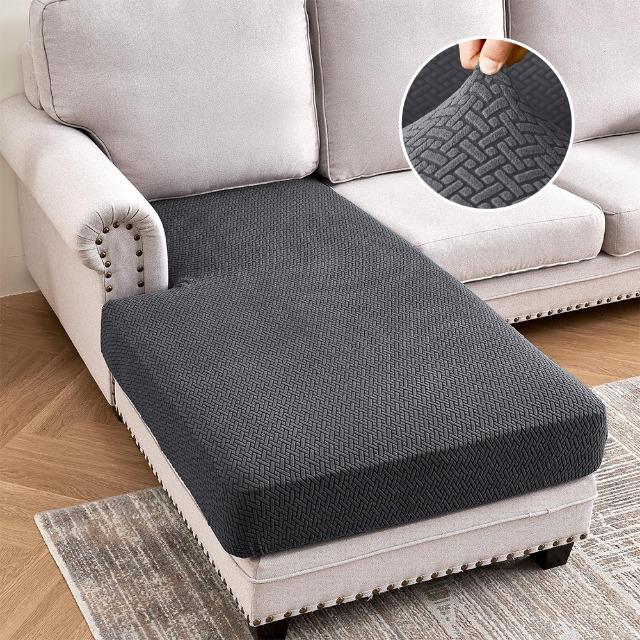 Jacquard Stretch Sofa Cushion Covers Soft Pure Sofa Seat Slipcover For Home Hotel Washable Elastic L-Shaped Furniture Protector