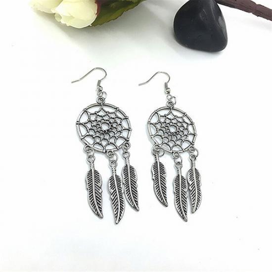 Women Fashion Bohemian Dream Catcher Drop Dangle Earring Christmas Gift Jewelry AVE