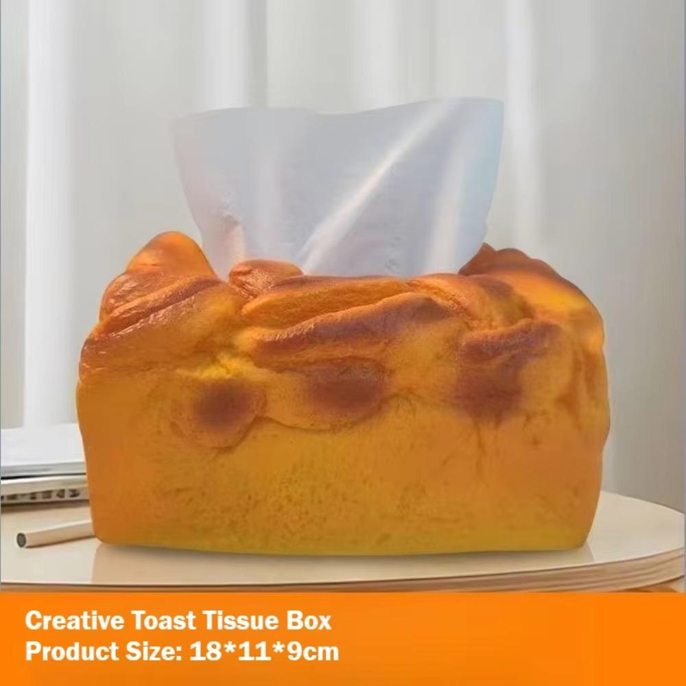 Loaf Shaped Toast Tissue Holder Simulation Decorative Tissue Dispenser Living Room Decor