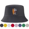 Summer Cotton Bucket Hat for Unisex Women Skeleton Surfing Print Sun Hat Outdoor Beach Fishing Panamas Cap Harajuku Streetwear Bob