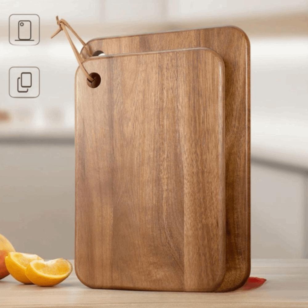 New Double-sided Use Wooden Cutting Board Portable Hanging Hole Fruit Cutting Board Durable Chopping Board Kitchen Tools