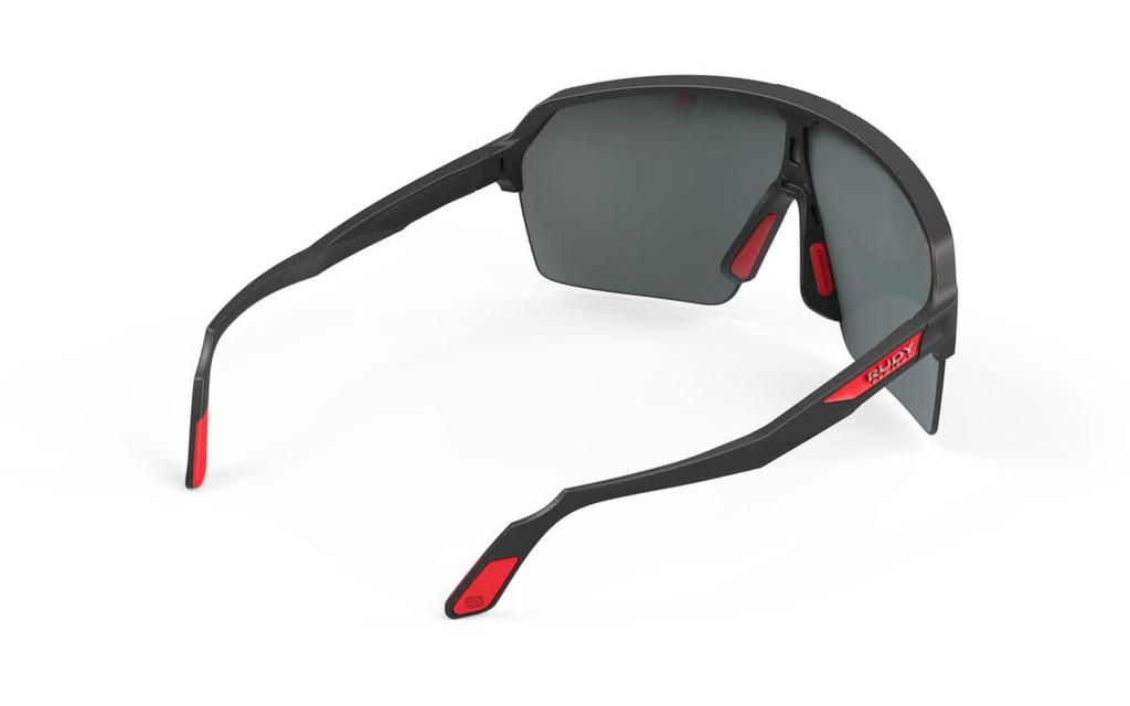 Rudy Project Spinshield Air Sports Black Sunglasses, Matte/Multi-Laser Red, SP843806-0002