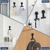 3Pcs Suction Cup Shaver Holder Stainless Steel Wall Mounted Shower Hook No Drilling Bathroom Shaver Holder Reusable Towel Hook