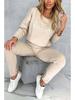 2024 Jesień Europejski i Amerykański Damski Nowy Zestaw Top z Długim Rękawem i Spodnie z Nadrukiem