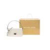 New MICHAEL KORS Bradshaw Cow Leather Baguette Shoulder Bag Women's Pure White 30S1S2BL1L-085