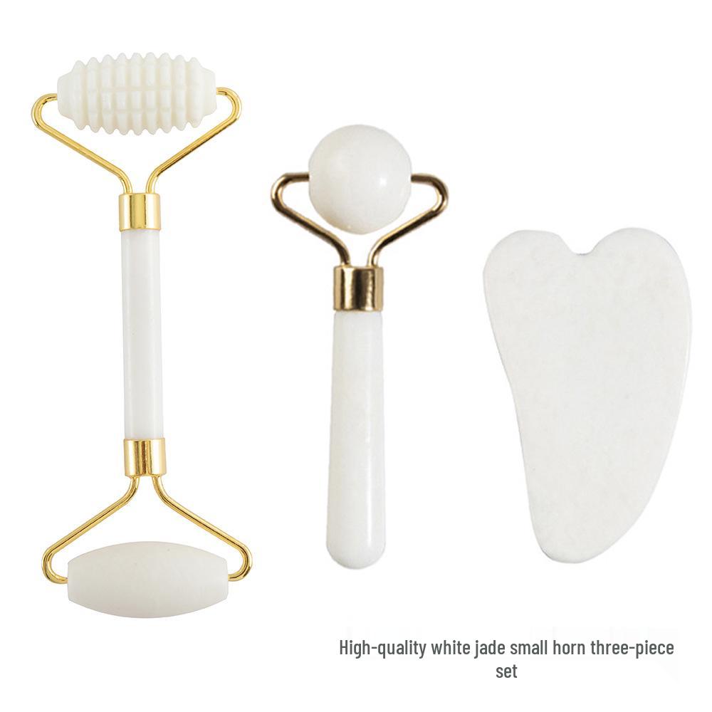 Jade Roller & Gua Sha Facial Massage Three-Piece Set