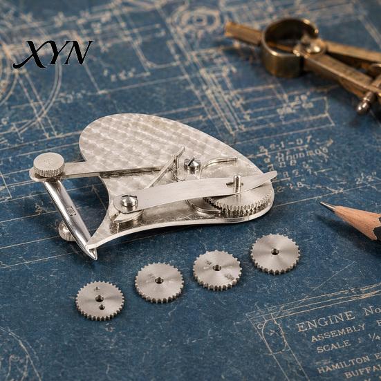 Punktstift-Set Vintage Präzisions-Punktier-Set, Austauschbares Rollrad für rutschfesten Griff, Gestrichelte Linien, Zweimodus-Kratzer-Zeichenwerkzeug, Architekt