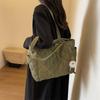 Autumn and Winter New Simple and Large-capacity Women's Messenger Bag, Light Casual Texture Fashion Cotton Clothes, Diamond Tote Bag