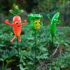 Decorative Metal Stakes Cute Cartoon Vegetables Resin Garden Stake, Funny Vegetable Character Figurine Yard Decor, Creative Whimsical Outdoor