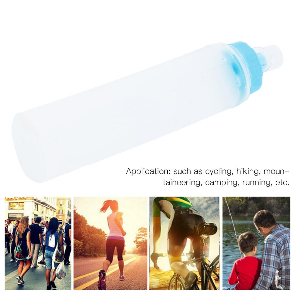   Soft Water Bottle Foldable FoodGrade TPU Water Pouch for Outdoor Activities(400ml )