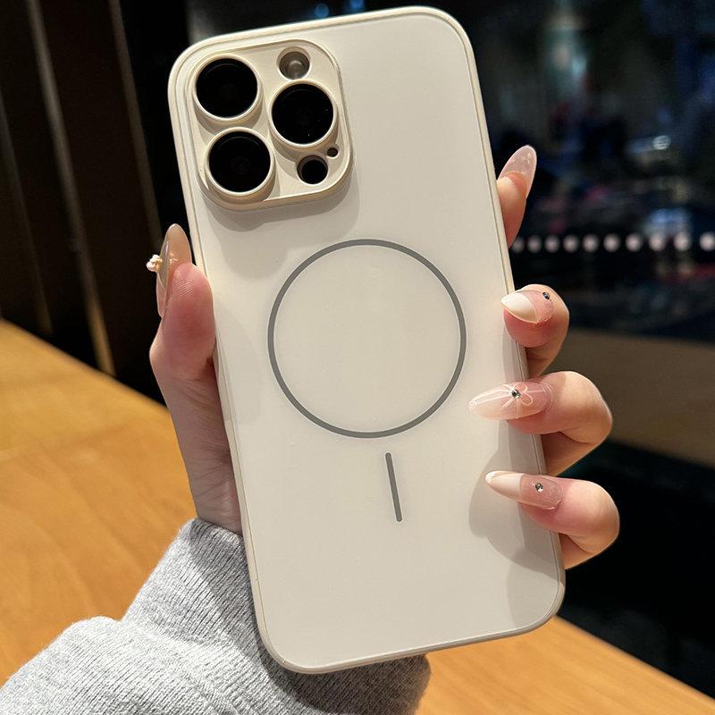 

The new model is suitable for iPhone16promax matte AG magnetic mobile phone case, Apple 15 all-inclusive lens film protective case. iPhone 16
