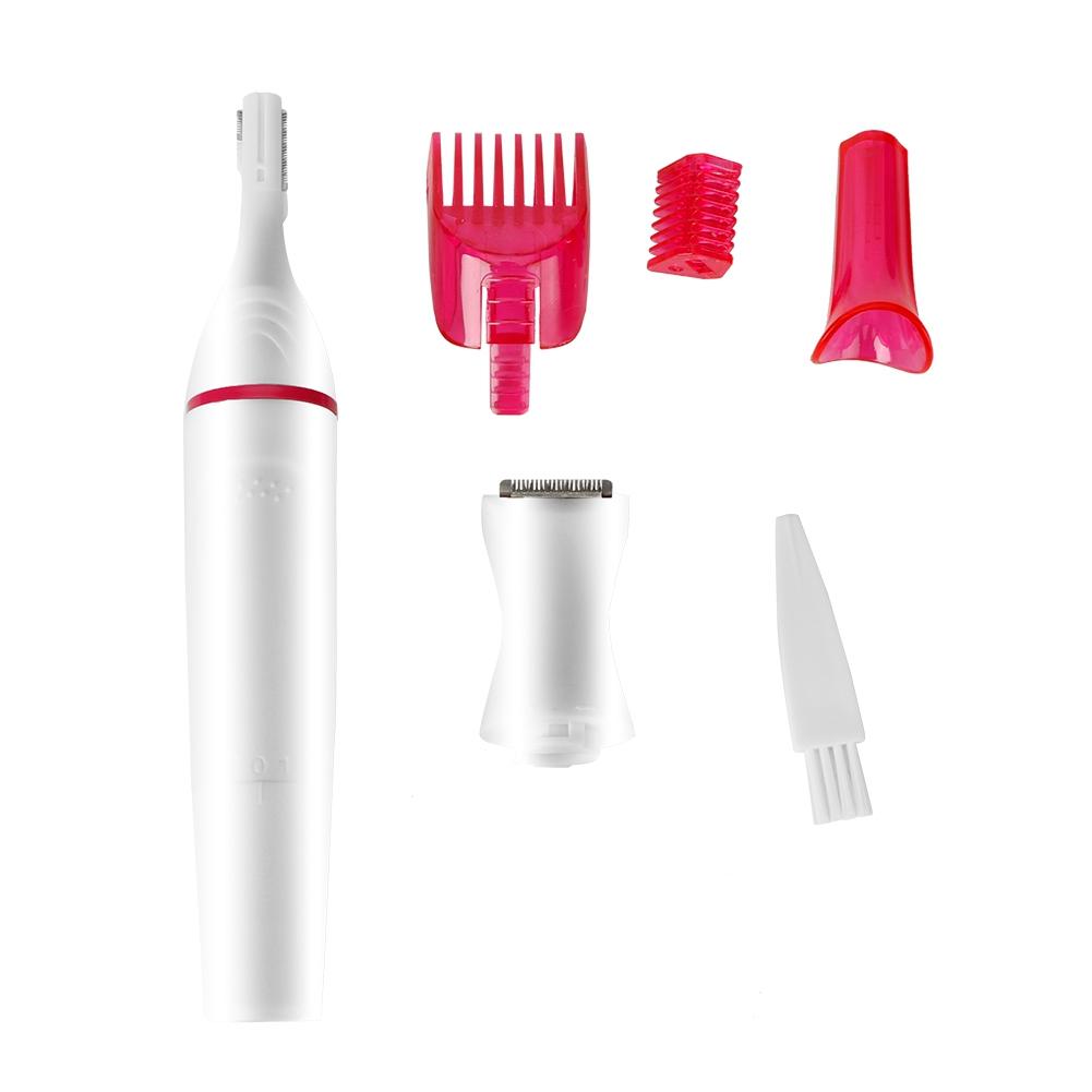 4 in 1 Electric Women Hair Shaver Eyebrow Nose Bikini Hair Trimmer Battery Not Included