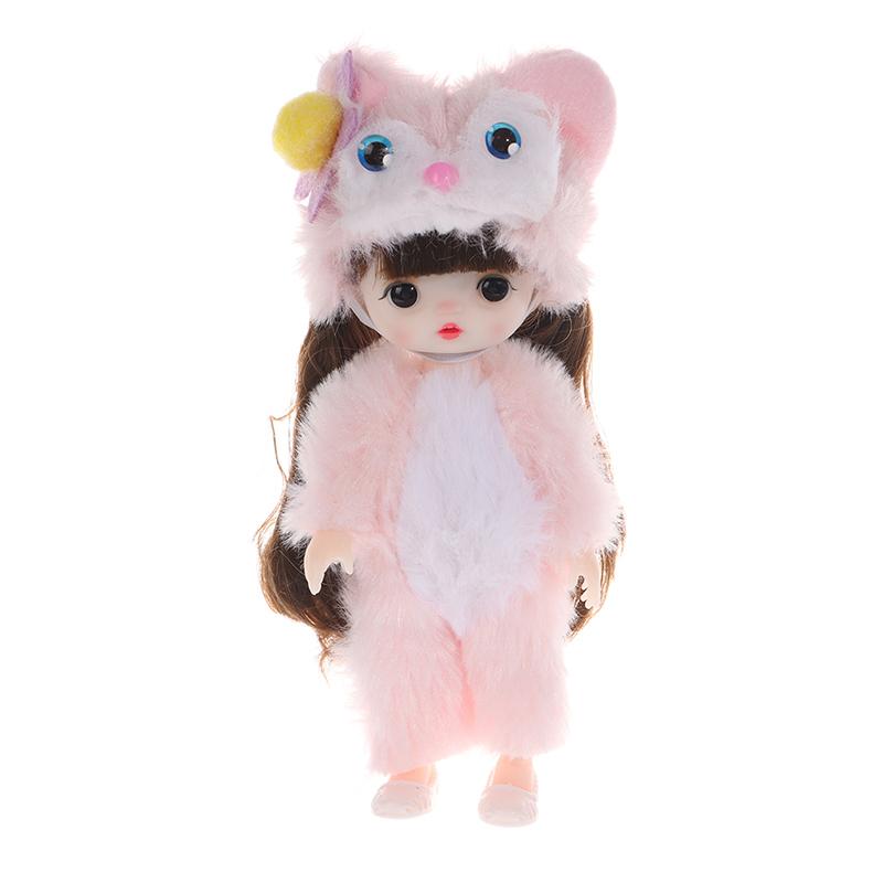 17cm Mini Puppe Bewegliche Gelenk mit Kleidung und Schuhe 3d Puppe Mädchen Spielzeug Geschenke