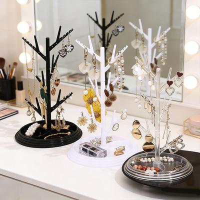 1pc Detachable Jewelry Storage Rack Plastic Creative Tree Shaped Decoration Hanging Necklace Bracelet Ring Earring Organizer
