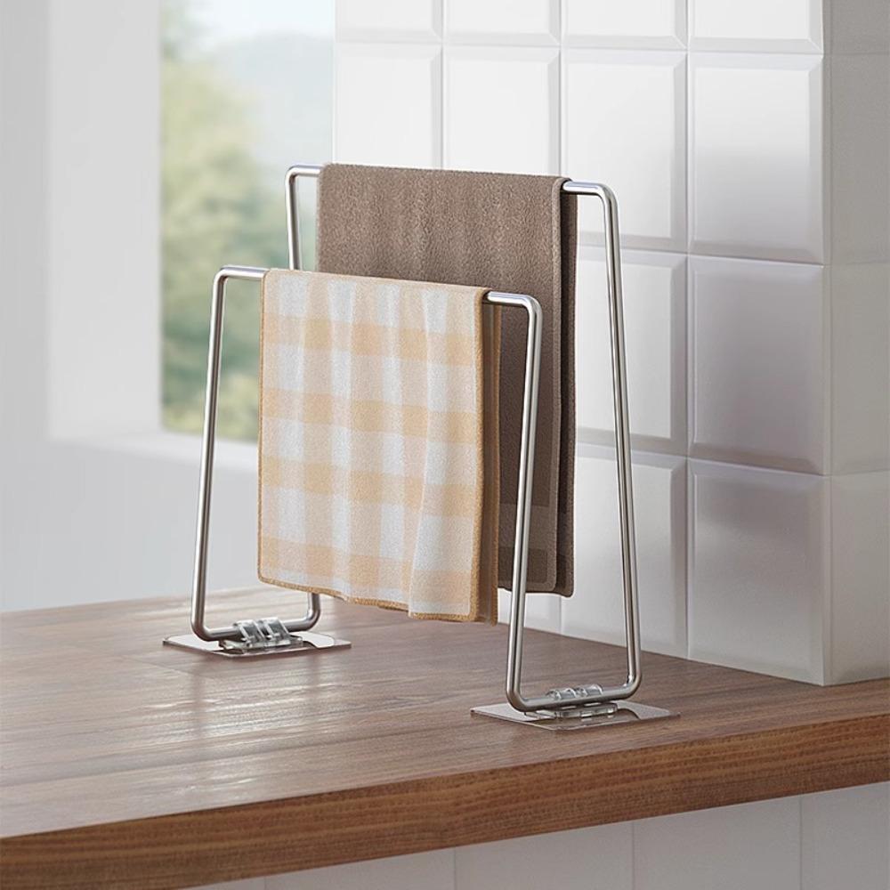 Vertical Dishcloth Drying Rack Save Space Dishrag Organizer Dish Rag Storage Rack  Countertop