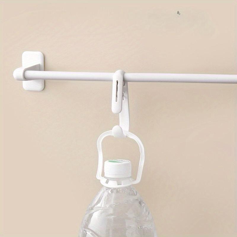 10PCS Laundry Hooks Clips Hanger - Multifunctional Clips With Hooks Closet Organizer Clamps Hanging Socks Boot Bras Towels For Bathroom Kitchen