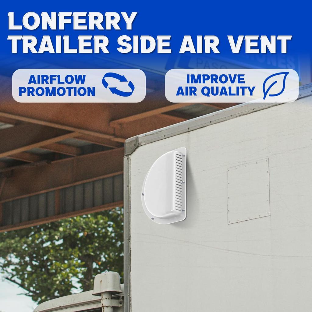 Lonffery RV Vent - RV Vent Covers For Trailer - RV ATV Cycle Truck Cargo Work Trailer Side Air Vents