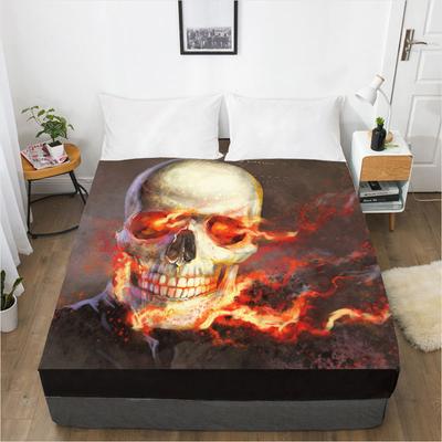 Fashion Home Textile Home Dice Head 3D Printing Pattern Bed Sheet Mattress Cover Elastic Belt Bed Sheet 3pcs Bedding