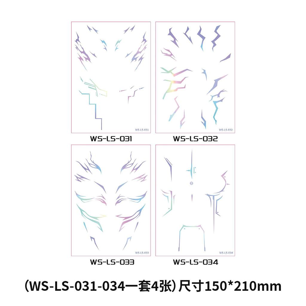 NEW K-pop Demon Hunters Rumi Laser Tattoo Stickers with Technological Feel Anime  for Cosplay Halloween Party