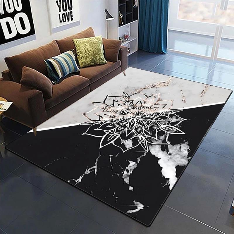 Modern Chinese Koi Tai Chi Yin Yang Area Rug Living Room Carpet for Children Play Home Deco Anti-slip Floor Mat and Carpets Gift