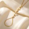 Vintage Hand Chain Bracelet Water Drop Shape Finger Connect Bracelet  for Women