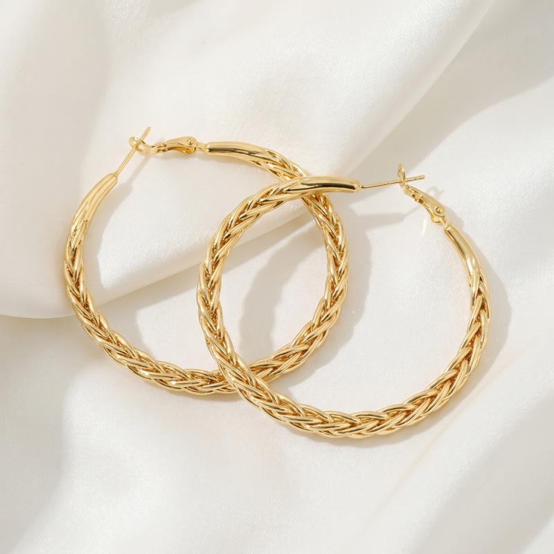 Hot-selling large circle earrings light luxury high-end earrings design sense niche women exaggerated earrings
