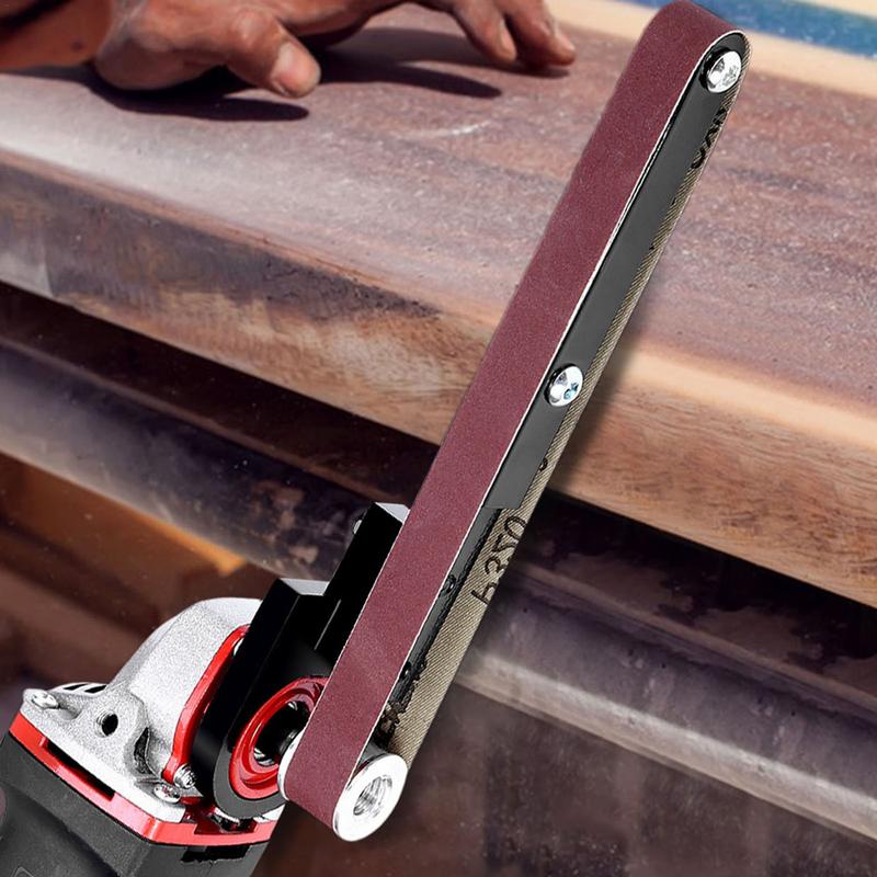 Belt Sander Adapter Modified Sand Belt Machine Pipe Belt Sander Attachment Polishing Adapter Angle Grinder Belt Sander