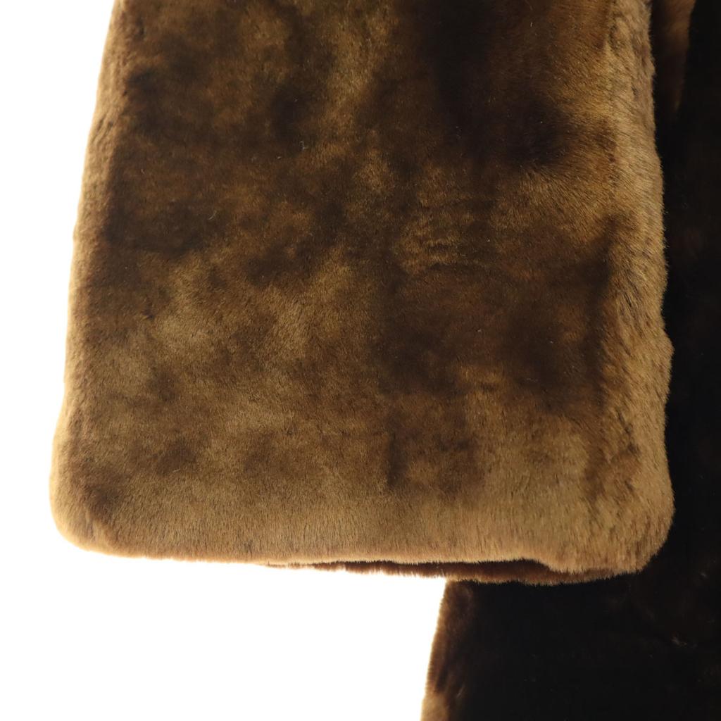 Macaristan'da üretildi Uzun kollu Gerçek Kürk ceket 7 Kahverengi Kadın Kullanılmış