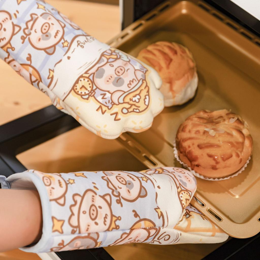 Sleeping Pig Dried Rice Pig Creative Insulation Gloves Oven Gloves Baking Microwave Oven