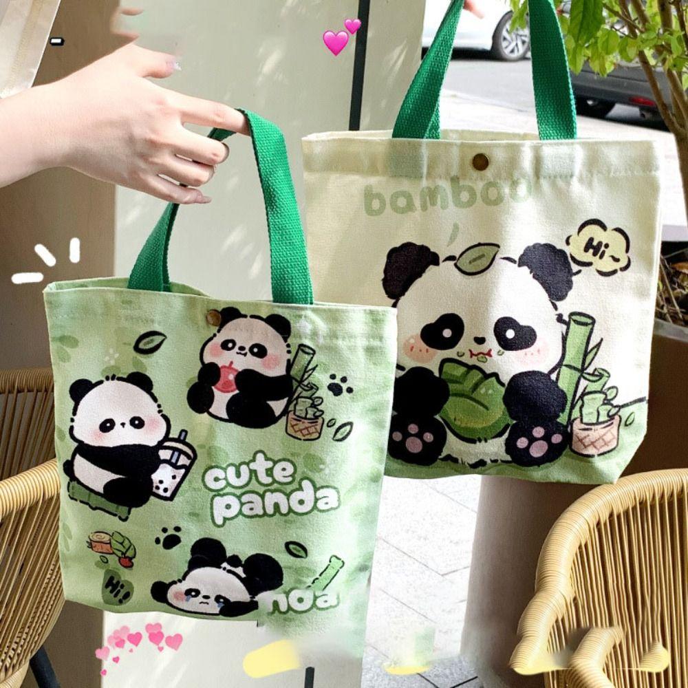 Gifts Portable New Panda Tote Bag Panda Snack Bag Large Capacity Lunch Bags Wrist Bag Coin Bag Work Commuting Handbags