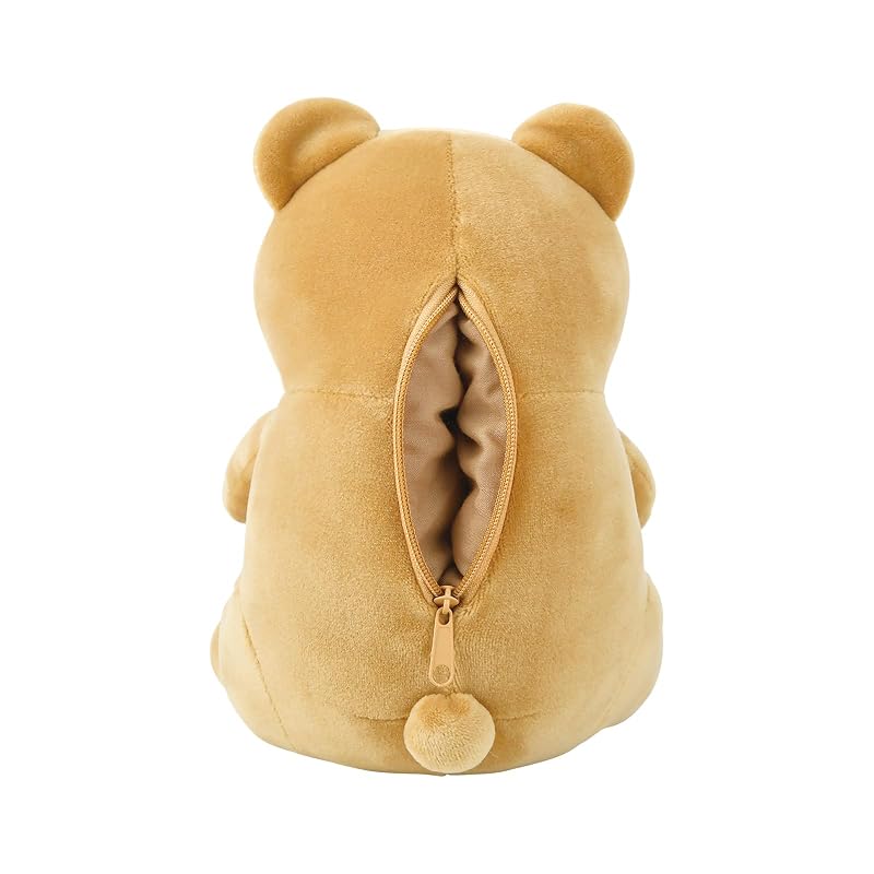 Ribheart Sitting Hugging Pillow Premium Nemunemu Animals Marron S Size (Approx. 18cm in length) Fluffy and Soft 48261-30