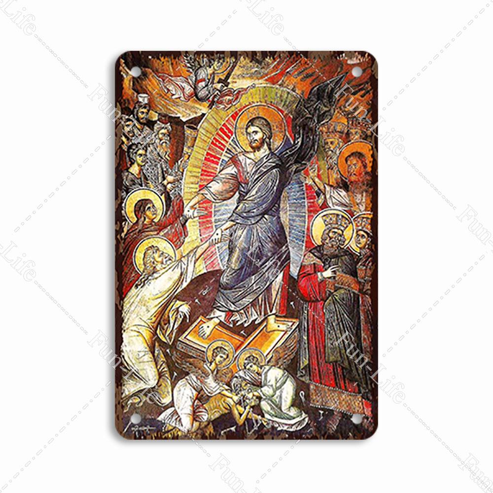Christianity Vintage Decorative Metal Tin Sign Virgin Mary Retro Plaque Wall Decor Plate Jesus  Bar Pub Club Art Poster 20x30cm
