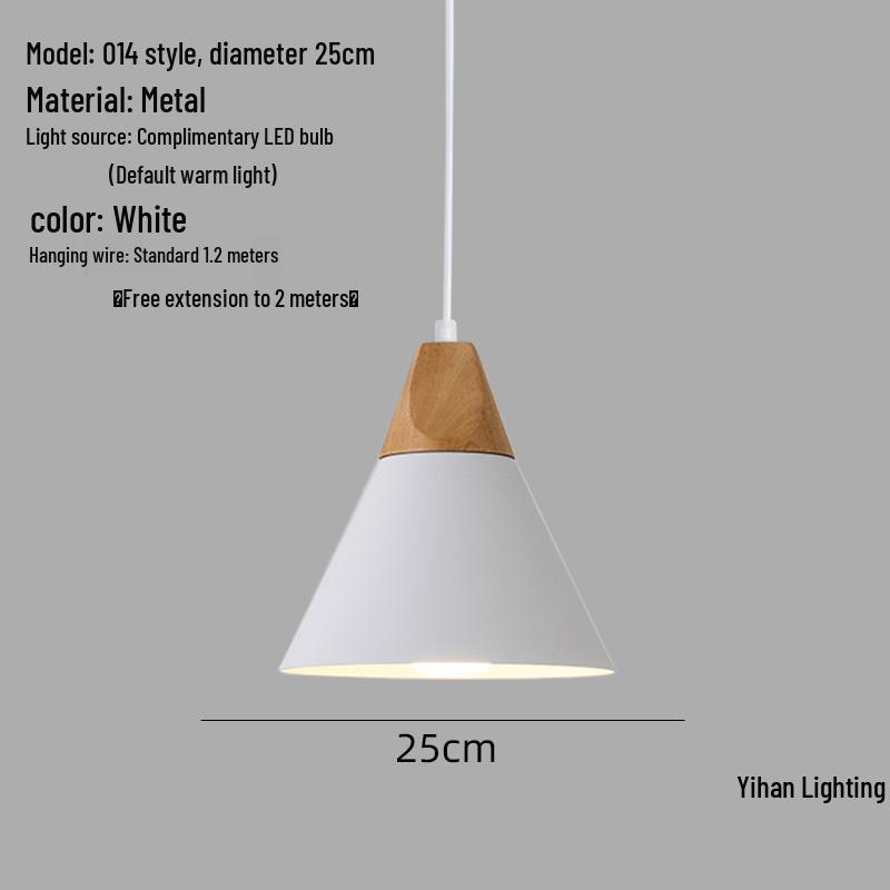 Modern Nordic Single-Head Pendant Light for Hotels, Bars, and Restaurants - Industrial Retro Style Lampshade.