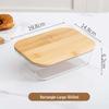ZISIZ Glass Food Storage Container with Bamboo Lid