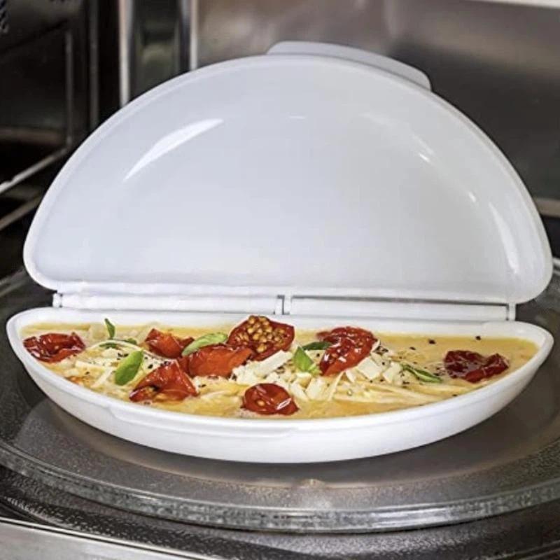 1Pcs Portable Steamed Egg Box Food Grades Plastic Microwave Egg Cooker Kitchen Cooking Mold Easy To Clean Egg Steamer